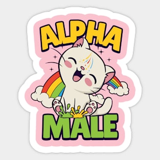 Alpha Male Gym Beast Cute Shirt for Bodybuilder or Boss Sticker